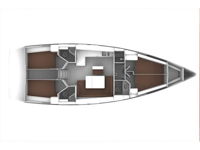 Hire Bavaria Cruiser 46 yacht layout