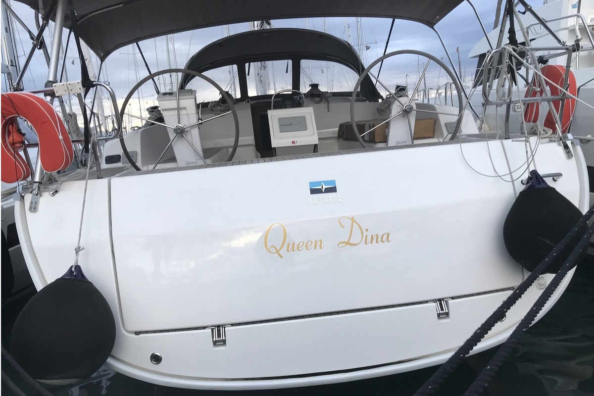 Hire the Bavaria Cruiser 46 "Queen Dina" yacht across the Ionian islands.